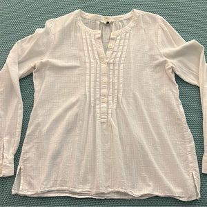 White Long Sleeve Cotton Top - Like New